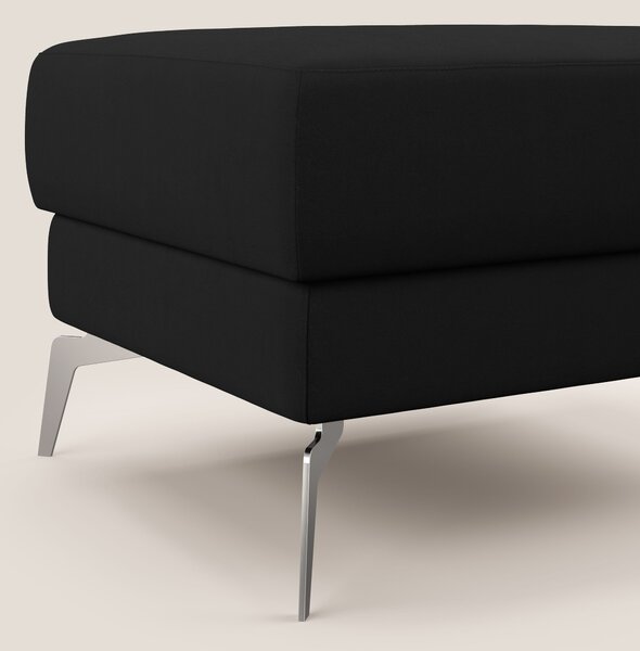 Star Pouf con piedini alti in microfibra impermeabile T11 nero