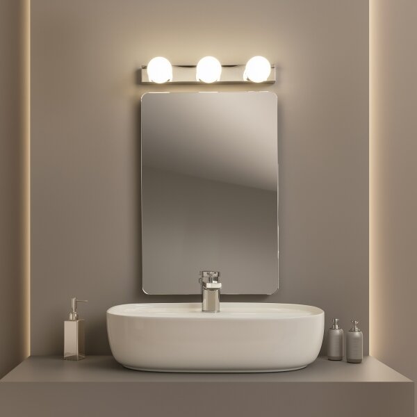 Brilagi - Illuminazione LED per specchio da bagno HOLLYWOOD 3xLED/3W/230V IP44 cromato
