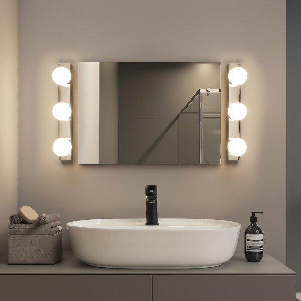Brilagi - Illuminazione LED per specchio da bagno HOLLYWOOD 3xLED/3W/230V IP44 cromato