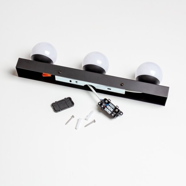 Brilagi - Illuminazione LED per specchio da bagno HOLLYWOOD 3xLED/3W/230V IP44 nero