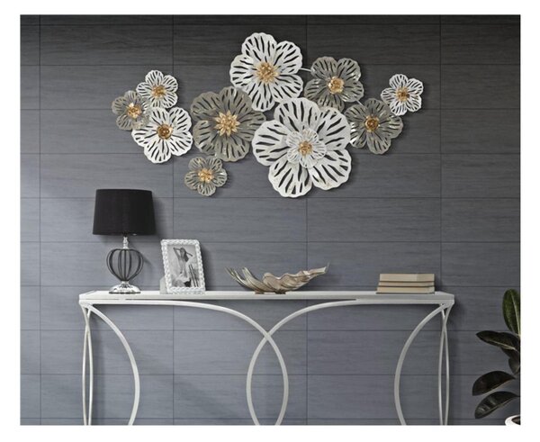 Pannello in metallo dal design che richiama la natura LORY, in 3D sono il nuovo trend Dimensioni 140x10x h 74,5 cm per decorare le tue pareti