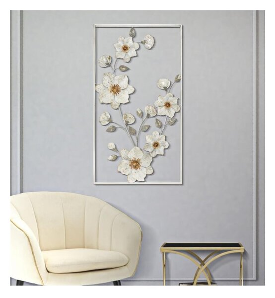 Pannello in metallo dal design che richiama la natura FLIX, in 3D sono il nuovo trend Dimensioni 50x5,5x h 90,5 cm per decorare le tue pareti