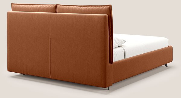 Nives letto imbottito contenitore sfoderabile in microfibra velluto im