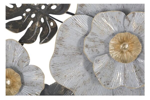Pannello in metallo dal design che richiama le foglie e la natura POXY -A , in 3D sono il nuovo trend Dimensioni 130x8x h 55,9 cm per decorare le tue pareti