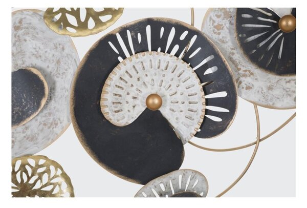 Pannello in metallo dal design che richiama le foglie e la natura GLOTH -A , in 3D sono il nuovo trend Dimensioni 124,5x6x h 65 cm per decorare le tue pareti