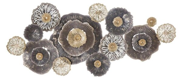 Pannello in metallo dal design che richiama le foglie e la natura BROWNY -A , in 3D sono il nuovo trend Dimensioni 167,6x7,6xh 73,5 cm per decorare le tue pareti
