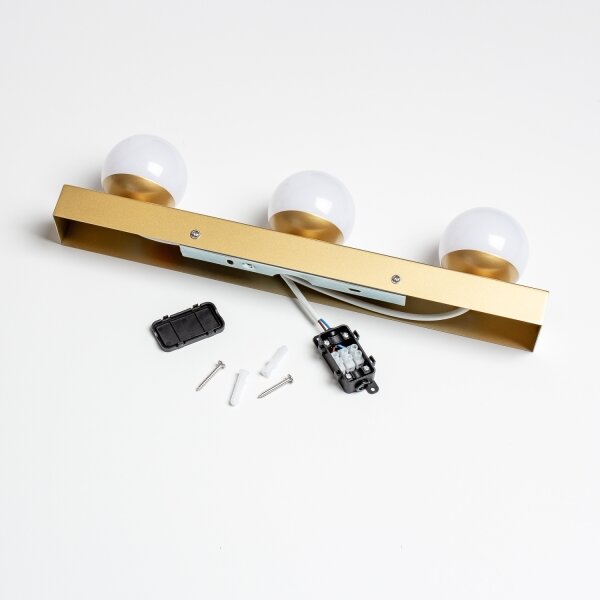 Brilagi - Illuminazione per specchio da bagno HOLLYWOOD 3xLED/3W/230V IP44 dorata