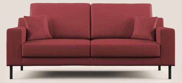Uranio divano moderno lineare in Ecopelle impermeabile T04 rosso