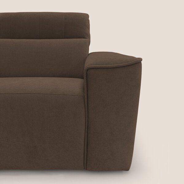 Clark Divano angolare con opzione relax elettrico in tessuto smacchiab