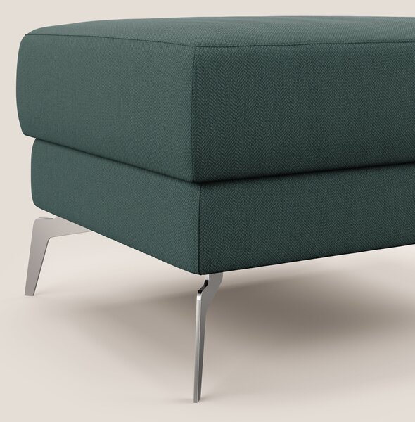 Star Pouf con piedini alti in tessuto smacchiabile T05 verde