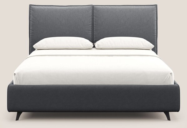 Nives letto imbottito contenitore sfoderabile in microfibra velluto im