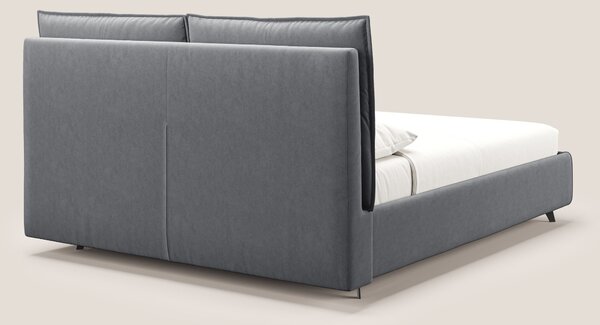 Nives letto imbottito contenitore sfoderabile in microfibra velluto im