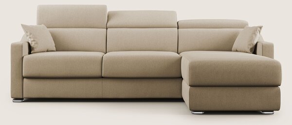 Amber divano letto angolare in tessuto smacchiabile T05 beige