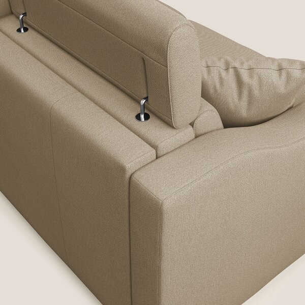 Amber divano letto angolare in tessuto smacchiabile T05 beige