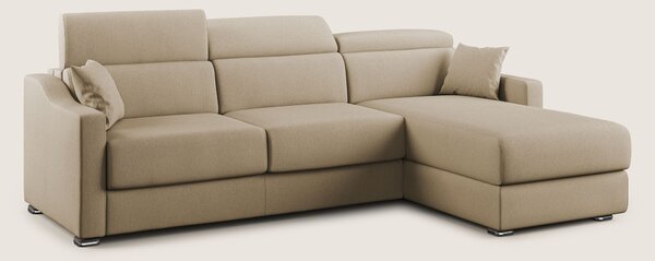 Amber divano letto angolare in tessuto smacchiabile T05 beige