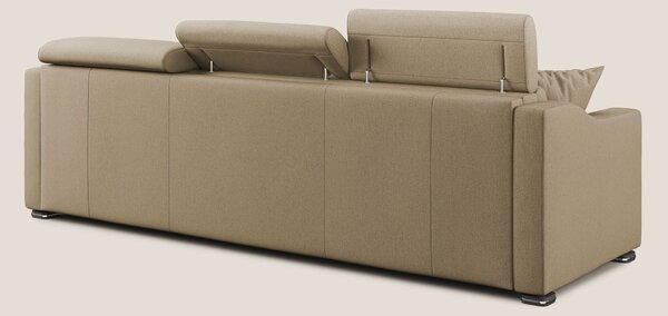Amber divano letto angolare in tessuto smacchiabile T05 beige