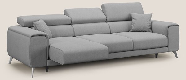 Fusion divano con 3 sedute allungabili in tessuto smacchiabile T05 gri