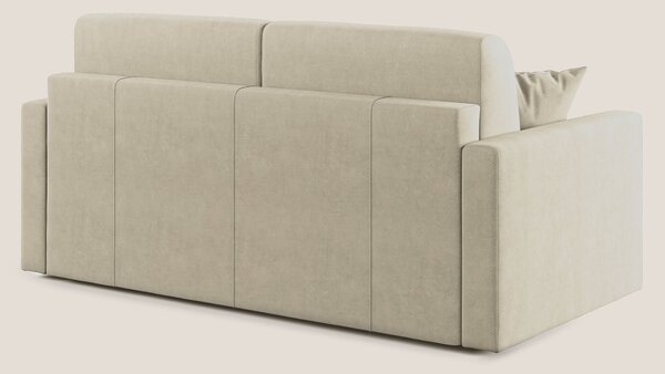 Chris Divano letto in microfibra smacchiabile T11 panna