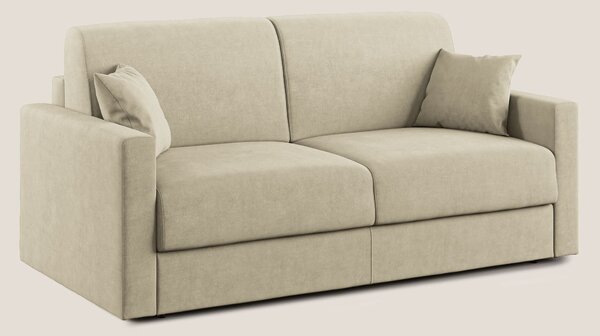 Chris Divano letto in microfibra smacchiabile T11 panna