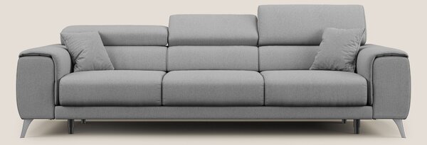 Fusion divano con 3 sedute allungabili in tessuto smacchiabile T05 gri