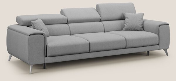 Fusion divano con 3 sedute allungabili in tessuto smacchiabile T05 gri