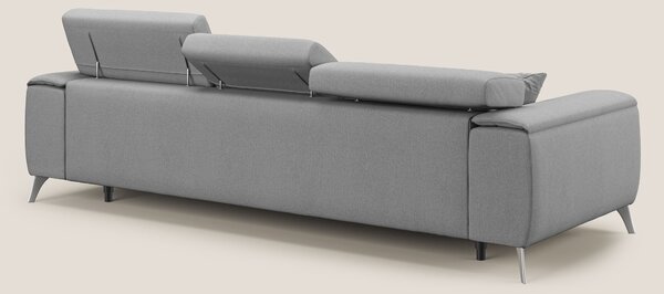 Fusion divano con 3 sedute allungabili in tessuto smacchiabile T05 gri