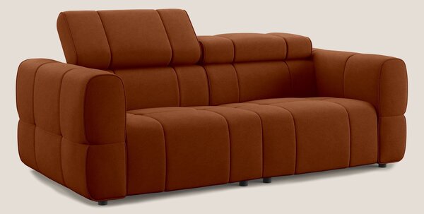 Giotto Divano modulare con opzione relax elettrico in microfibra effet