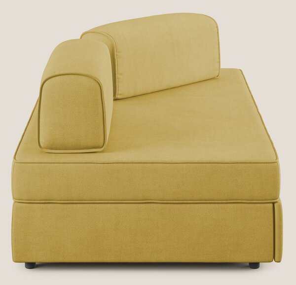 Liberty divano con pouf estraibile e schienali movibili in tessuto mor