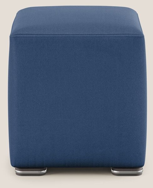 Cube pouf in microfibra smacchiabile T11 blu