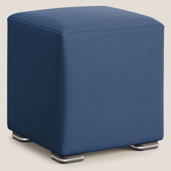 Cube pouf in microfibra smacchiabile T11 blu