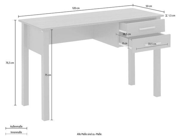 Tavolo da lavoro 50x120 cm Marion - Støraa