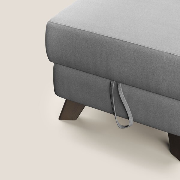 Moon Pouf contenitore e piedini alti in microfibra impermeabile T11 gr