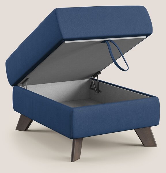 Moon Pouf contenitore e piedini alti in microfibra impermeabile T11 bl