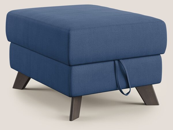 Moon Pouf contenitore e piedini alti in microfibra impermeabile T11 bl