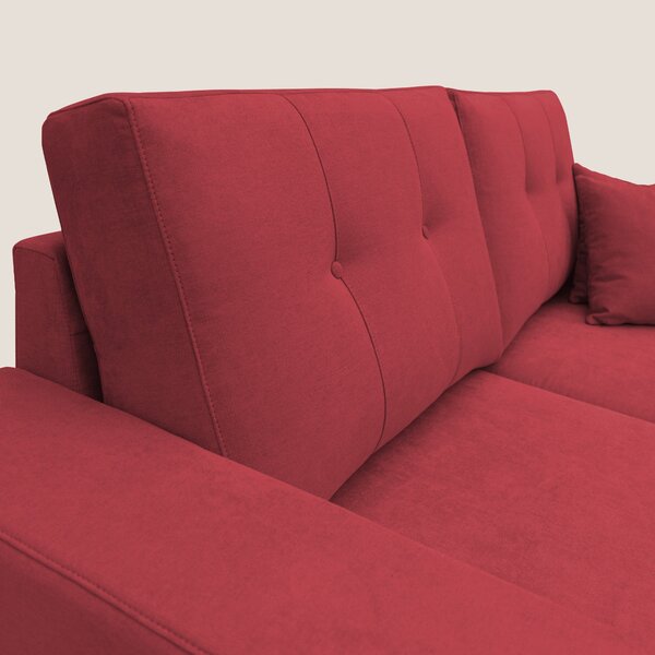 Giove divano in morbido tessuto impermeabile T02 rosso