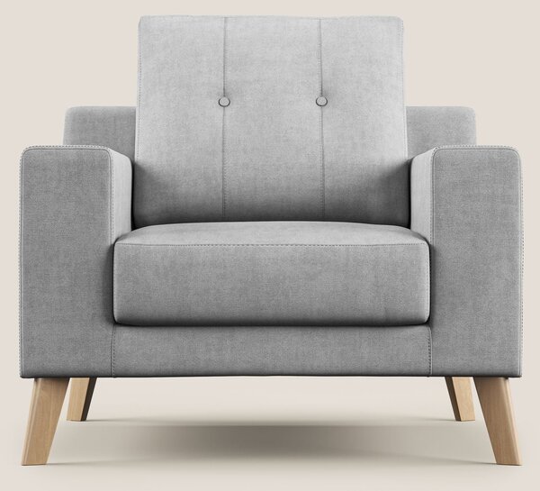 Danish poltroncina in tessuto morbido impermeabile T02 grigio chiaro