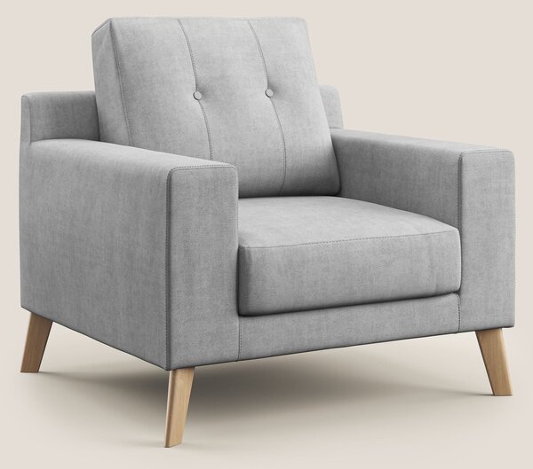 Danish poltroncina in tessuto morbido impermeabile T02 grigio chiaro