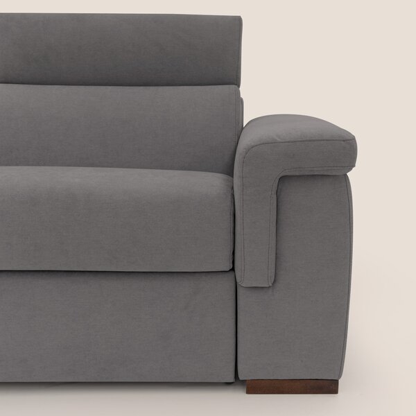 Giunone divano letto con materasso alto 18 cm e poggiatesta reclinabil