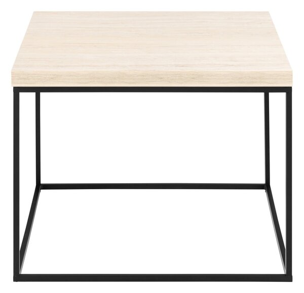 Tavolino beige con piano in marmo 60x60 cm Barossa - Actona