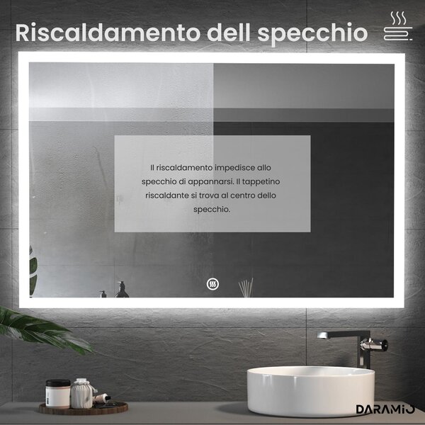 Specchio con luce LED F1