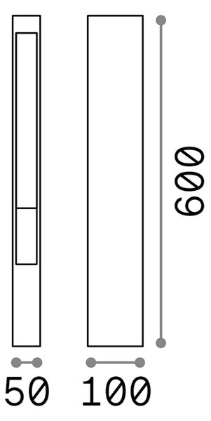 Piantana Moderna Mercurio Alluminio Antracite 1 Luce 3W 3000K Luce Calda