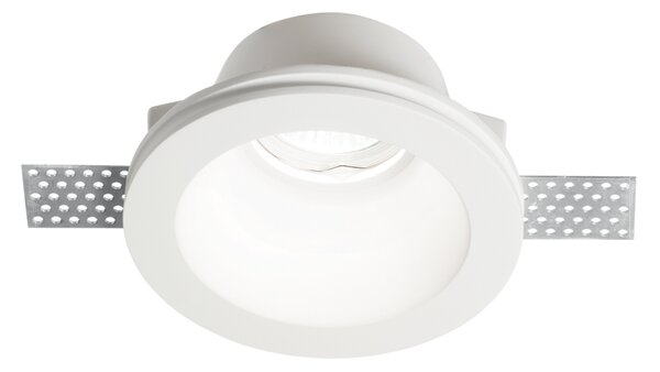 Faretto Ad Incasso Moderno Samba Gesso Bianco 1 Luce Gu10 D90Cm