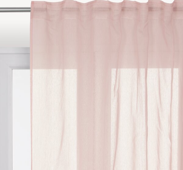 Tenda INSPIRE Voile Softy rosa fettuccia e passanti 200 x 280 cm