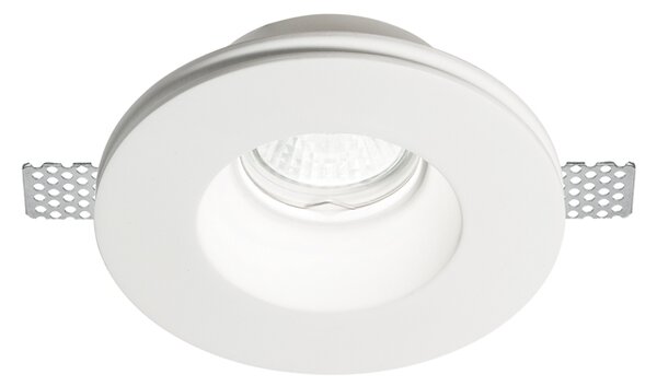 Faretto Ad Incasso Moderno Samba Gesso Bianco 1 Luce Gu10 D74Cm