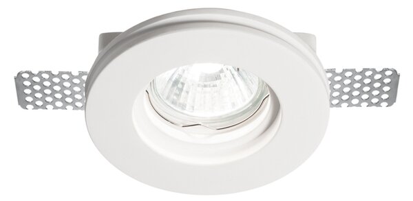 Faretto Ad Incasso Moderno Samba Gesso Bianco 1 Luce Gu10 D60Cm