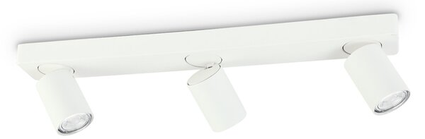 Plafoniera Moderna Rudy Metallo Bianco 3 Luci 7W 3000K Luce Calda