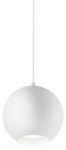 Sospensione Moderna Mr Jack Metallo Bianco 1 Luce 7W 3000K Luce Calda Big