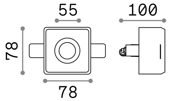 Faretto Ad Incasso Moderno Samba Gesso Bianco 1 Luce Gu10 D55Cm