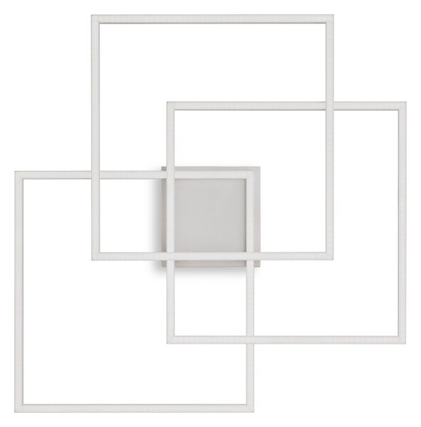 Plafoniera Moderna Frame Metallo Bianco Led 35W 3000K Luce Calda