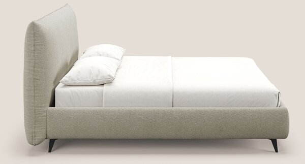 EROS letto imbottito in piuma con vano contenitore in pregiato e fresc